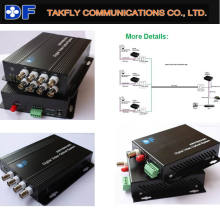 Transceptor de fibra óptica de CCTV de 4 canales